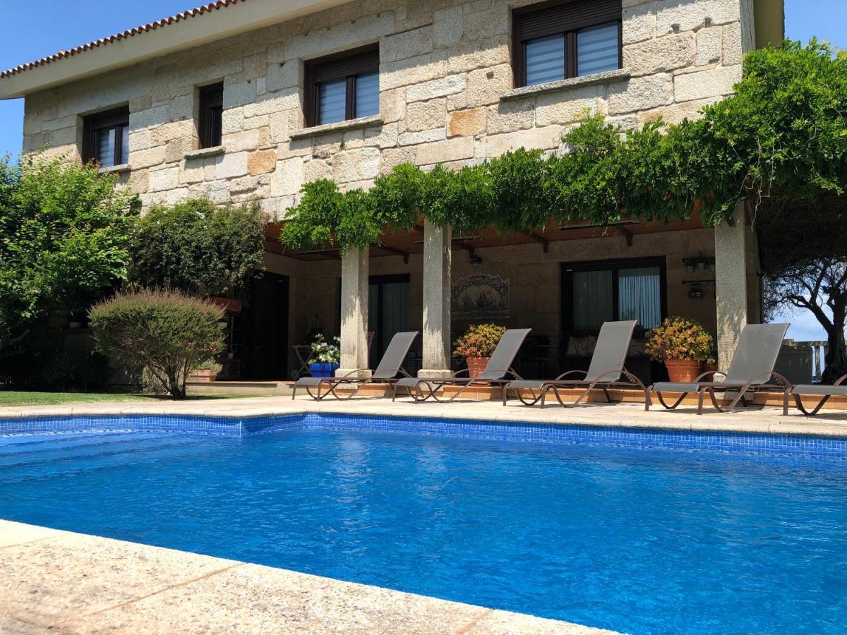 Casa Da Lomba Piscina Y Vistas Al Mar En Baiona Villa Eksteriør bilde