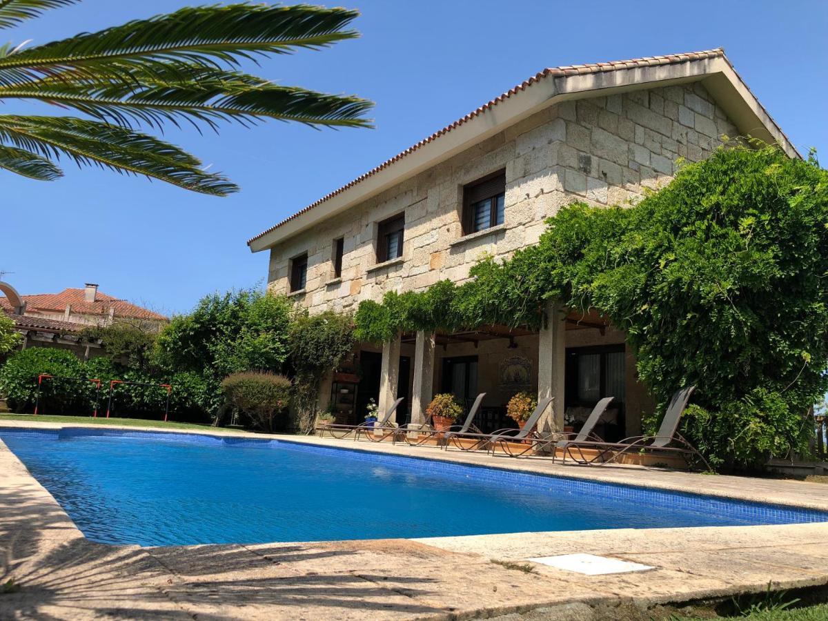 Casa Da Lomba Piscina Y Vistas Al Mar En Baiona Villa Eksteriør bilde